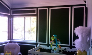 molding in babies room after