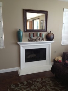 current fireplace mantel