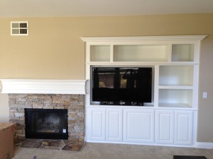 Entertainment Center With the TV inside of it