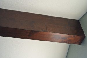 wood beam close up
